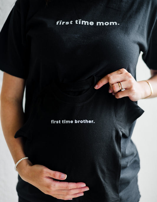 Short Sleeve "Fïrst Tïme Brother." Shirt